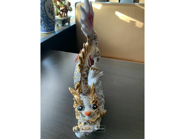 Vintage chinees porseleine draak - afbeelding 2 van  2