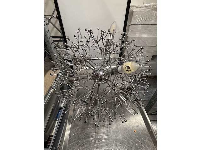Vintage chromen sputnik kroonluchter - afbeelding 1 van  2