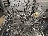 Vintage chromen sputnik kroonluchter - afbeelding 1 van  2