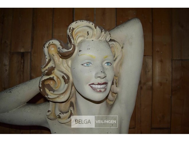 Vintage decoratief beeld fifties pin-up - afbeelding 2 van  4