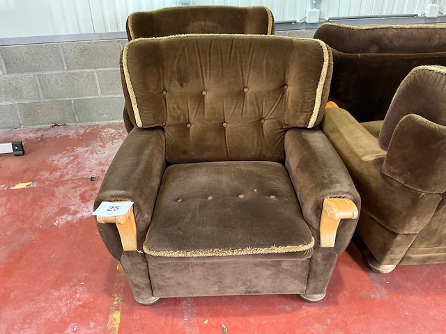 Vintage fauteuil (4x) - afbeelding 2 van  5