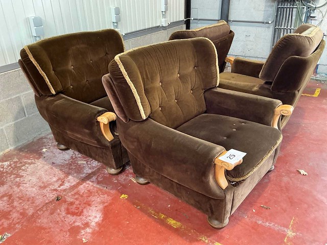 Vintage fauteuil (4x) - afbeelding 3 van  5