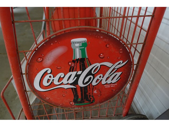 Vintage flessen rek / display coca-cola - afbeelding 7 van  8
