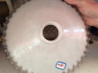 Vintage glazen lampenkap - afbeelding 1 van  1