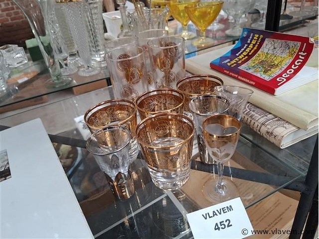 Vintage glazen - afbeelding 1 van  3