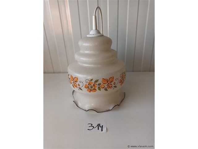 Vintage hanglamp glas - afbeelding 1 van  5