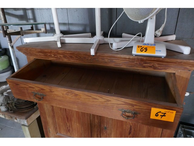 Vintage houten commode - afbeelding 3 van  3