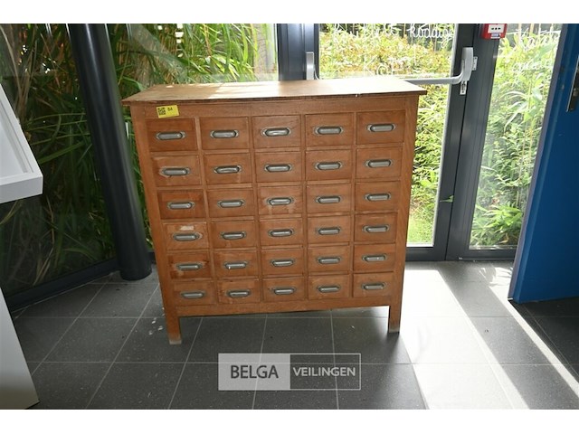 Vintage houten ladekast - afbeelding 2 van  5