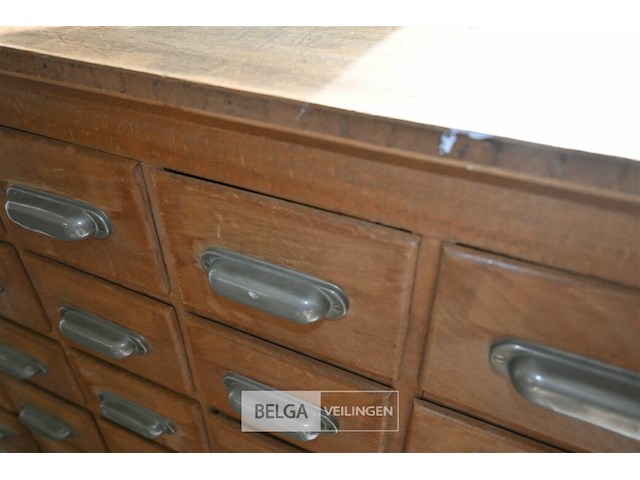 Vintage houten ladekast - afbeelding 3 van  5