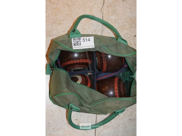 Vintage houten lawn bowl size 4 thomas taylor - afbeelding 4 van  4