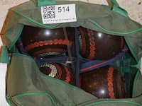 Vintage houten lawn bowl size 4 thomas taylor - afbeelding 4 van  4