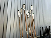 Vintage houten roeispanen (8x)