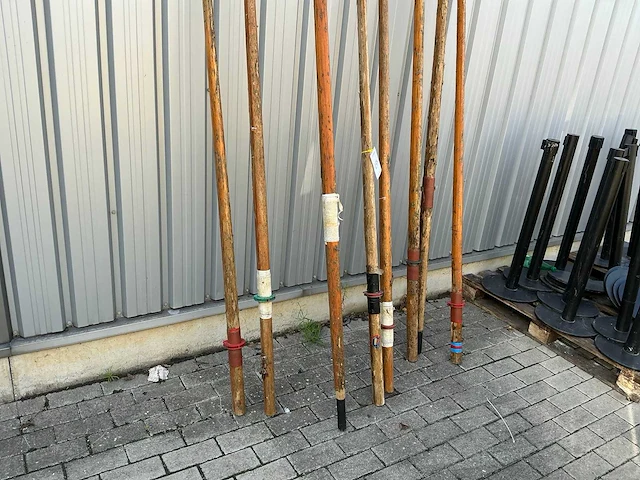 Vintage houten roeispanen (8x) - afbeelding 2 van  5