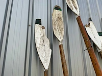 Vintage houten roeispanen (8x) - afbeelding 3 van  5