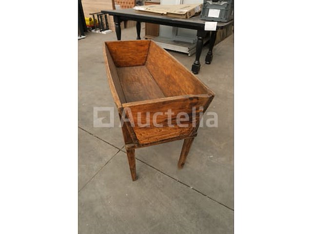 Vintage houten schaal voor brooddeeg - afbeelding 4 van  5