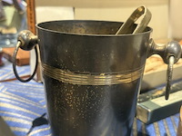 Vintage ijsemmer met tang - afbeelding 1 van  1