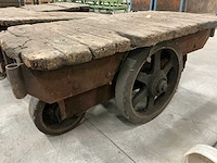 Vintage industriële kar (3x) - afbeelding 4 van  4