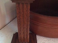 Vintage kaarsenhouders hout +… - afbeelding 2 van  3