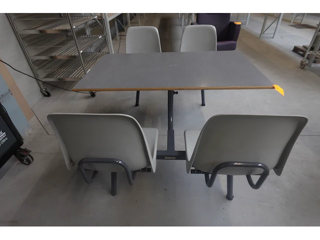 Vintage kantineset /gecombineerde tafel - afbeelding 1 van  4