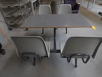 Vintage kantineset /gecombineerde tafel