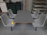 Vintage kantineset /gecombineerde tafel - afbeelding 2 van  4