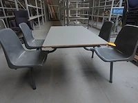 Vintage kantineset /gecombineerde tafel