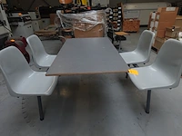 Vintage kantineset /gecombineerde tafel