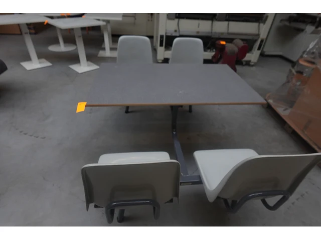 Vintage kantineset /gecombineerde tafel - afbeelding 2 van  4