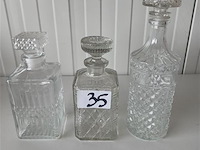 Vintage karaffen. 3 stuks - afbeelding 1 van  4