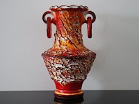 Vintage keramische "fat lava" vaas uit de jaren 60 - afbeelding 3 van  7