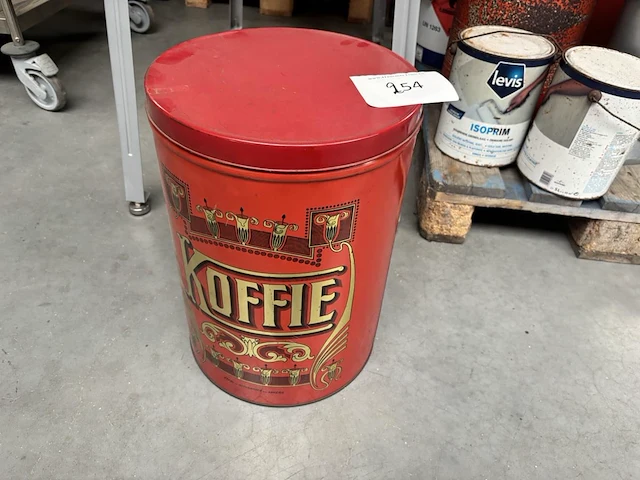 Vintage koffie-blik - afbeelding 1 van  2