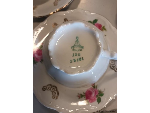Vintage koffieservies bavaria. 15 stuks - afbeelding 5 van  5
