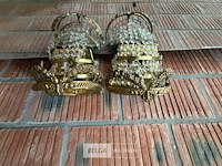 Vintage kristallen wandlampjes - afbeelding 1 van  2