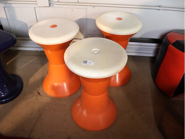 Vintage kunststof krukje (x3) - afbeelding 2 van  4