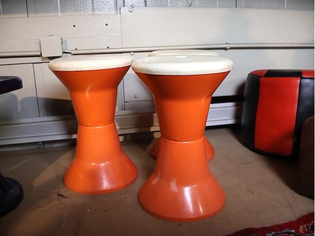 Vintage kunststof krukje (x3) - afbeelding 3 van  4