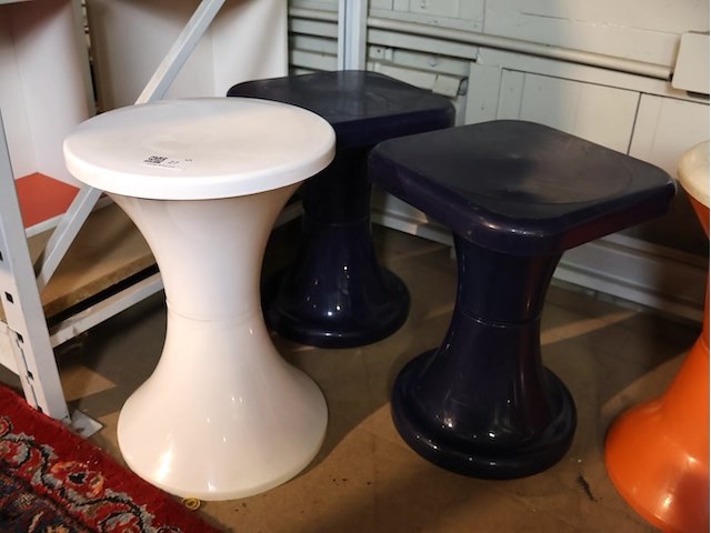 Vintage kunststof krukje (x3) - afbeelding 1 van  3