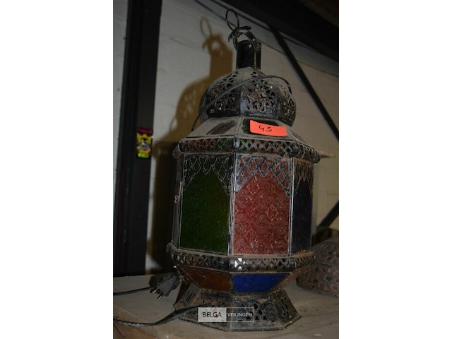 Vintage marokkaanse muurlamp - afbeelding 1 van  4