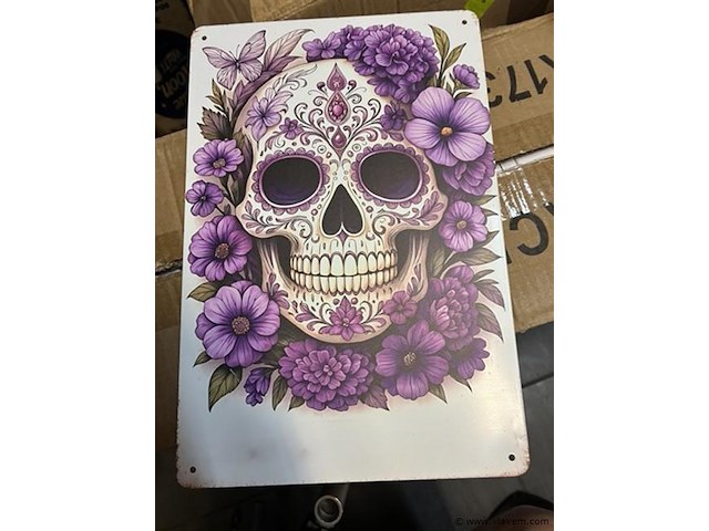 Vintage metalen bord -replica 20x30cm - afbeelding 1 van  1