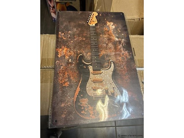 Vintage metalen bord -replica 20x30cm - afbeelding 1 van  1