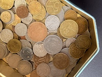 Vintage metalen doosje met munten - afbeelding 5 van  5