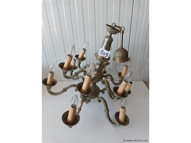 Vintage metalen luster - afbeelding 1 van  5