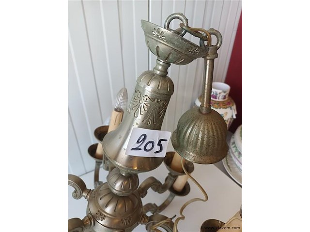 Vintage metalen luster - afbeelding 4 van  5
