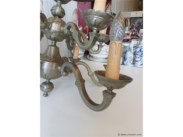 Vintage metalen luster - afbeelding 5 van  5