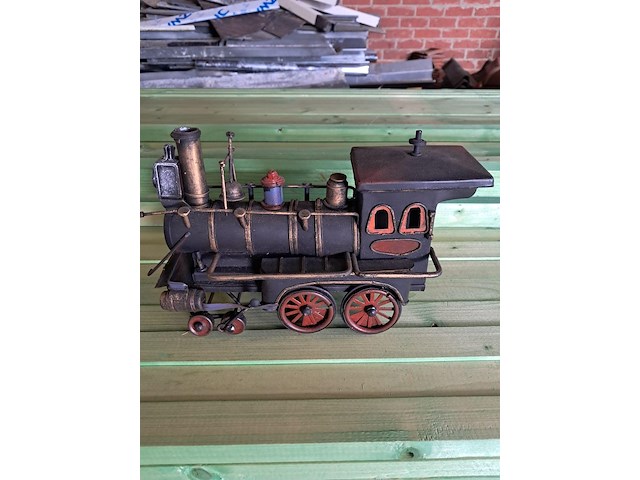 Vintage metalen trein - afbeelding 1 van  4