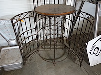 Vintage metalen wijn/ drankbar - afbeelding 4 van  4