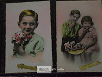 Vintage nieuwjaarskaarten ca 1950-1960 en sigarenbandjes - afbeelding 2 van  5