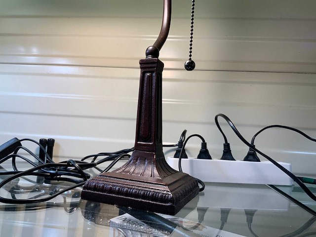 Vintage notaris bureaulamp - afbeelding 3 van  4