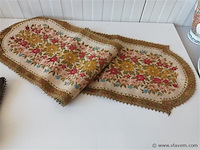 Vintage onderleggers in stof. 4 stuks - afbeelding 5 van  5