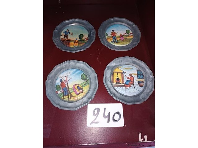 Vintage onderzetters ambacht. 4 stuks - afbeelding 1 van  4