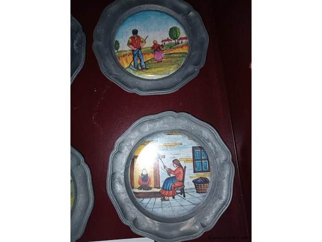 Vintage onderzetters ambacht. 4 stuks - afbeelding 2 van  4